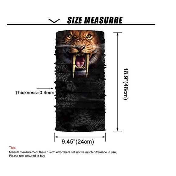 Men's Graphic Protective Face Mask Bandanna - Picture 3 of 6